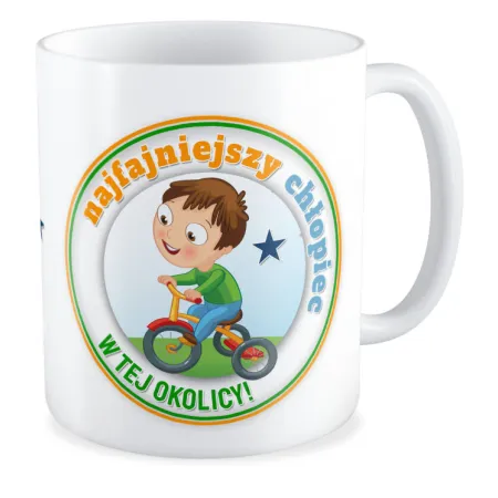 Kubek na DZIEŃ CHŁOPAKA Najfajniejszy chłopak w tej okolicy